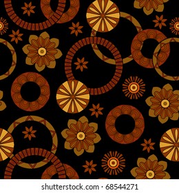 Seamless ornate pattern in retro style
