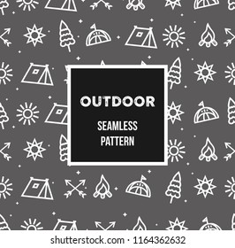 Seamless Outdoor Pattern Vector Illustration