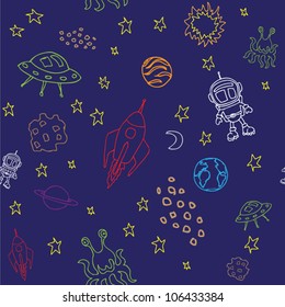 Seamless outer space pattern
