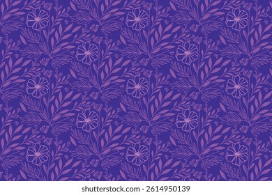 seamless outline flower sketch pattern with cotton flower and leaf elements for women fashion packaging and tabletop fabric

