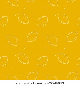 A seamless outline lemon pattern summer