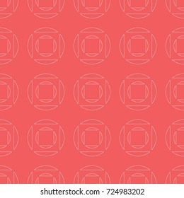 Seamless outline pattern with geometric shapes