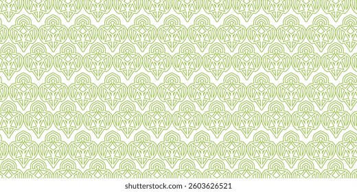 seamless outline simple geometric flower pattern ornament