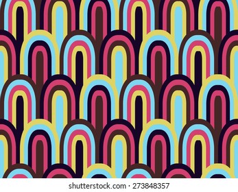 Seamless Oval Background Pattern.japan wave style