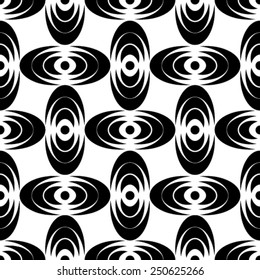 Seamless oval illustration background. Repeating geometric vector tiles 