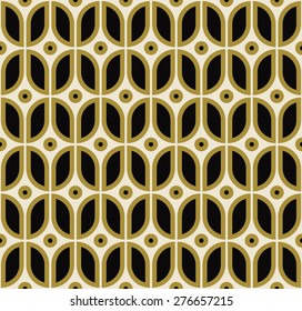 seamless oval pattern in art deco style. each detail in separate layer.