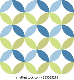 Seamless Overlapping Circles Geometric Background Pattern
