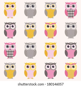 seamless owl pattern