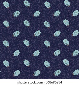 Seamless owl pattern.