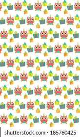 seamless owl pattern. vector illustration
