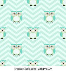 seamless owls pastel color wallpaper background