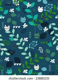 Seamless owls pattern