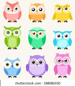 seamless owls vector illustration