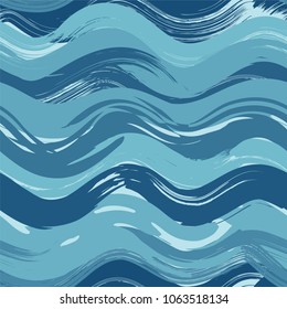 Seamless paint  background with drops and splashes,   watercolor waves
