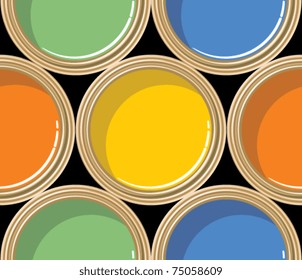 Seamless paint cans pattern