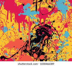 Seamless paint splatter pattern