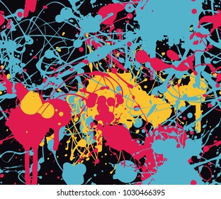 Seamless paint splatter pattern