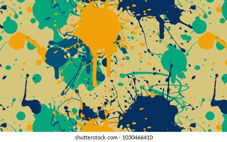 Seamless paint splatter pattern
