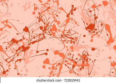 Seamless paint splatter pattern in Deep Orange from the Material Design palette