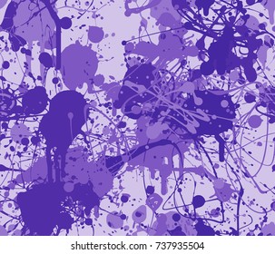 Seamless paint splatter pattern in Deep Purple from the Material Design palette