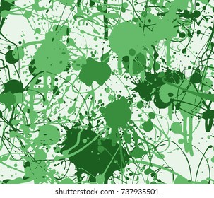 Seamless paint splatter pattern in Green from the Material Design palette