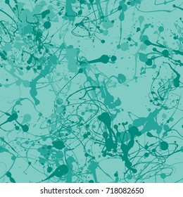 Seamless paint splatter pattern in Teal from the Material Design palette