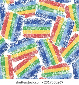 SEAMLESS PAINT STROKE BRUSH RAINBOW GRUNGE DISTRESSED ABSTRACT BRIGHT VIBRANT FUN PATTERN SWATCH
