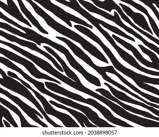 seamless paint zebra skin pattern.Vector eps10