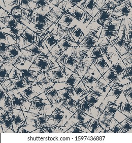 Seamless Painterly Criss Cross Vector Pattern. Modern Hand Drawn Scratch Brush Stroke Marks Shape. Repeating Abstract Line Background. Trendy Masculine Grunge Textile. All Over Print Swatch Tile.