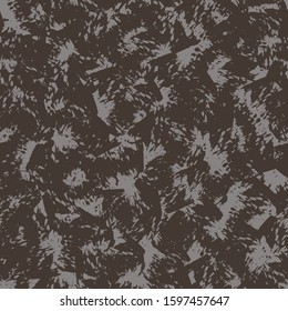 Seamless painterly worn vector texture pattern. Modern hand drawn scratch brush stroke marks shape. Repeating abstract background. Trendy masculine brown grunge textile. All over print swatch tile.