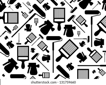 Seamless Painting Icons Background.