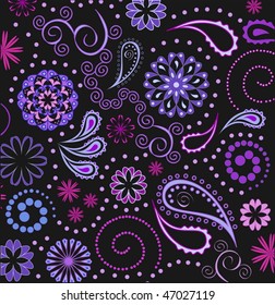 Seamless paisley background