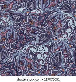 Seamless paisley background. Abstract pattern