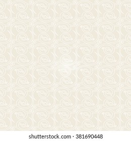 Seamless Paisley background in beige colors. Elegant Hand Drawn pattern. Floral traditional eastern motifs. Vector illustration