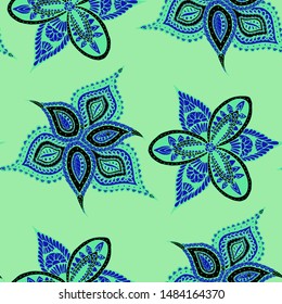 Seamless Paisley Background. Feminine Asian