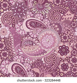 Seamless Paisley background, floral pattern