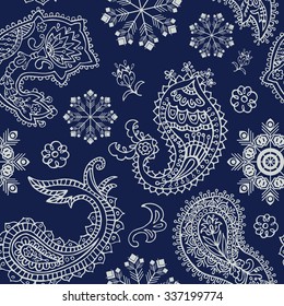 Seamless Paisley background, floral pattern