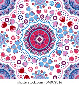 Seamless Paisley background, floral pattern