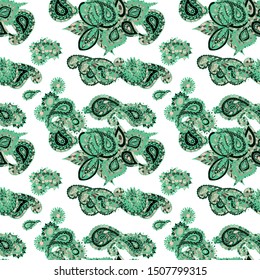 Seamless Paisley Background. Modern Indian