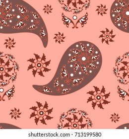 Seamless Paisley background, vector