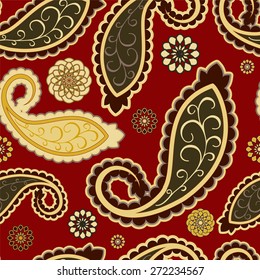 seamless paisley background. vector illustration