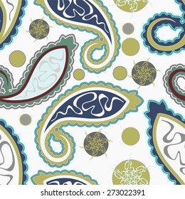 seamless paisley background. vector illustration