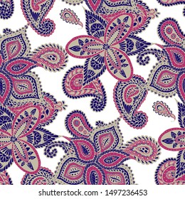 Seamless Paisley Background. Vintage Philippine