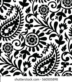 Free: paisley seamless lace pattern 