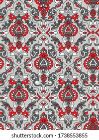 seamless paisley design pattern on background