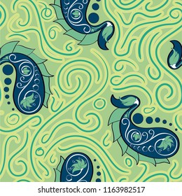 seamless paisley design (vector)