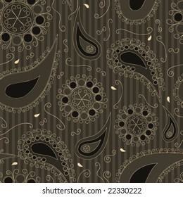 Seamless Paisley in doodles style