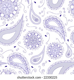 Seamless Paisley in doodles style