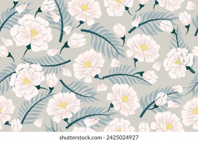 Seamless paisley embroidered floral motif pattern in vector, for design, fabric, wrapping, digital motif, background, wallpaper, print, clothing, etc.
