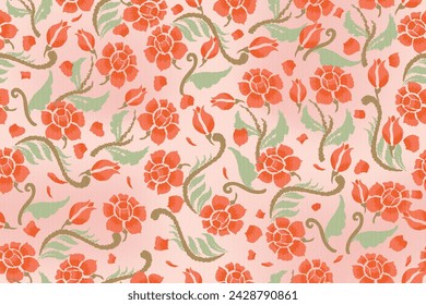 Seamless paisley embroidered floral motif pattern in vector, for design, fabric, wrapping, digital motif, background, wallpaper, print, clothing, etc.
